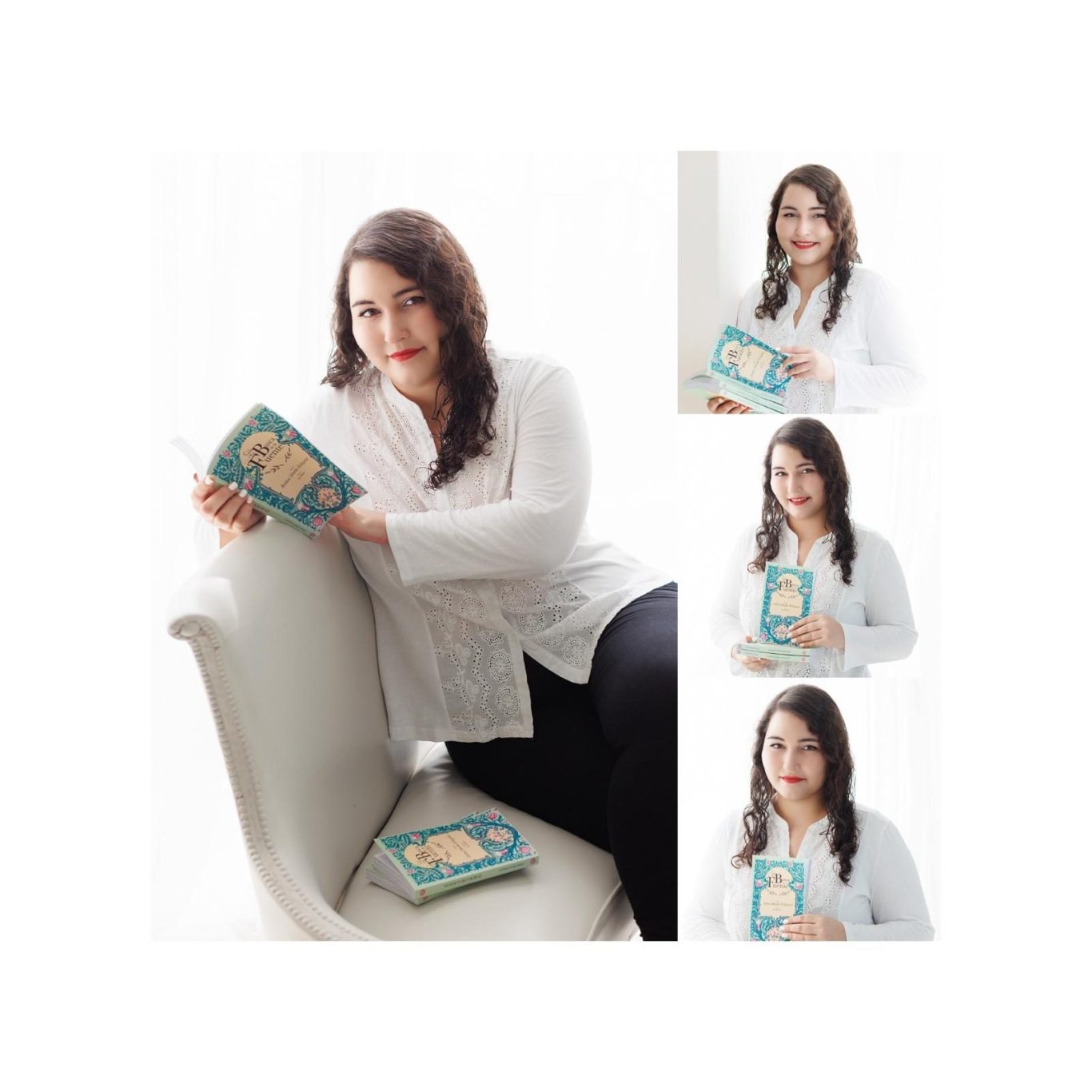 Ainhoa Martín Echegaray junto a su primer libro: En busca de la fuente.